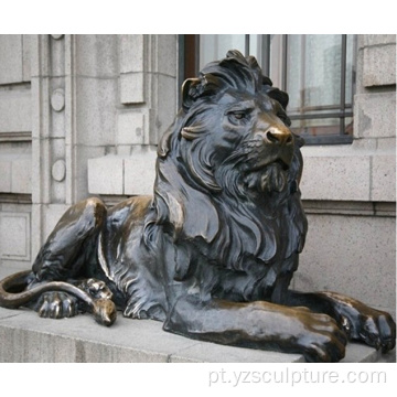 Vida famosa estátua de leão de Bronze de tamanho